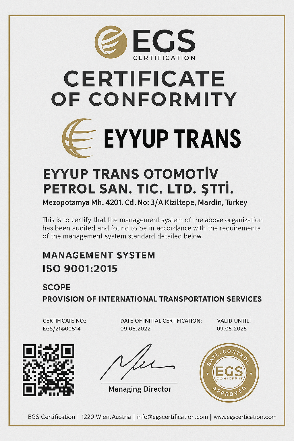 Gümrük Sertifikası 2